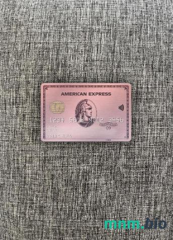 USA Indiana Centier bank AMEX rose gold card wygląd fotograficzny skan PSD + zdjęcie